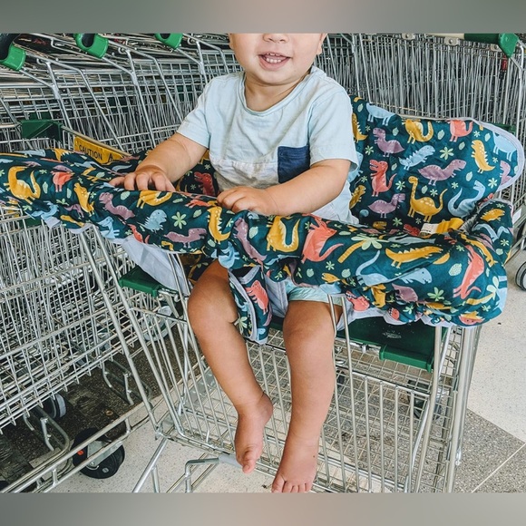 High chair and shopping card cover for kids/babies. Multicolored dinosaurs - Picture 13 of 13